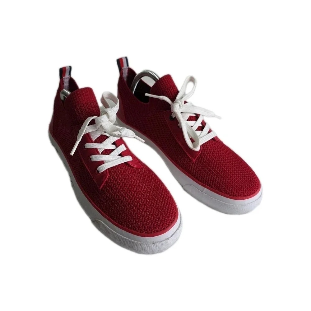 Tommy‎ Hilfiger twGESSIE Red Mesh Sneakers Logo Lace Up Size 9.5 Men